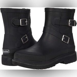 Chooka Women's Waterproof Moto Mid Boot Rain size 6